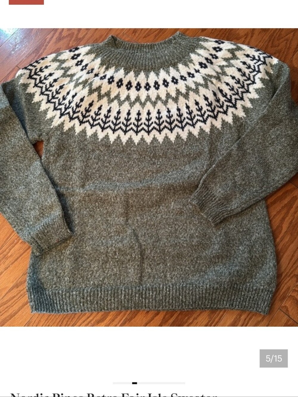 Nordic Pines Retro Fair Isle Sweater